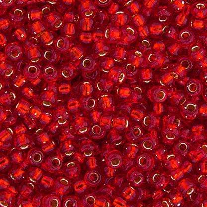 Sundaylace Creations & Bling 8/0 Seed Beads Miyuki Seed Bead 8/0 Flame Red Silver Lined (0010v)