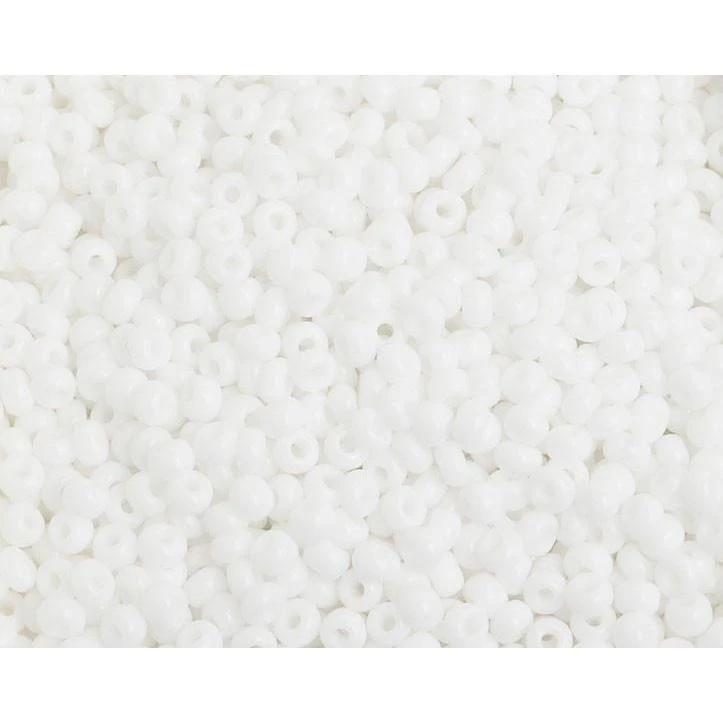 Sundaylace Creations & Bling 8/0 Seed Beads 8/0 Opaque White Preciosa Seed Beads