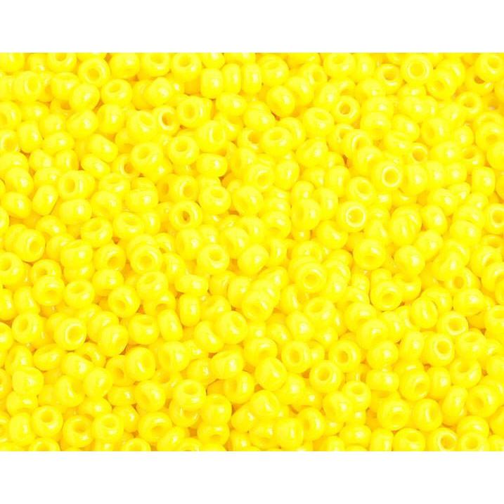 Sundaylace Creations & Bling 8/0 Seed Beads 8/0 Opaque Yellow Preciosa Seed Beads