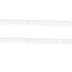 Sundaylace Creations & Bling Bugles Beads White Matte 8*3mm Wampum Beads (*Tube beads for lanyards*)