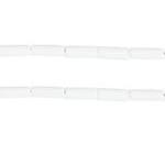 Sundaylace Creations & Bling Bugles Beads White Matte 8*3mm Wampum Beads (*Tube beads for lanyards*)