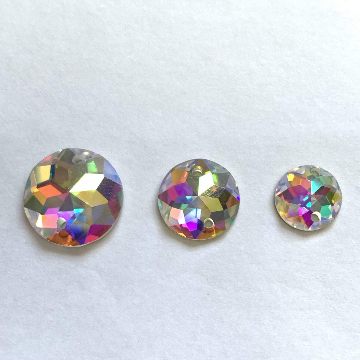 Sundaylace Creations & Bling Fancy Glass Gems 8mm, 10mm, 12mm, & 14mm AB 8-point Star Rivoli, Sew on, High Quality, Fancy Glass Gem