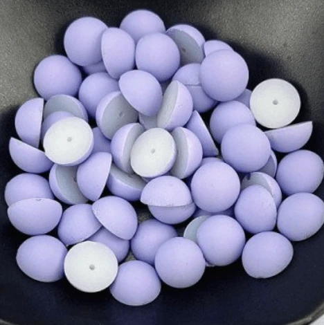 Sundaylace Creations & Bling Resin Gems 8mm Lilac Purple Matte 8mm MATTE Pearl Mini Rivoli, Glue on, Resin Gems *Sold in sets of 4 gems