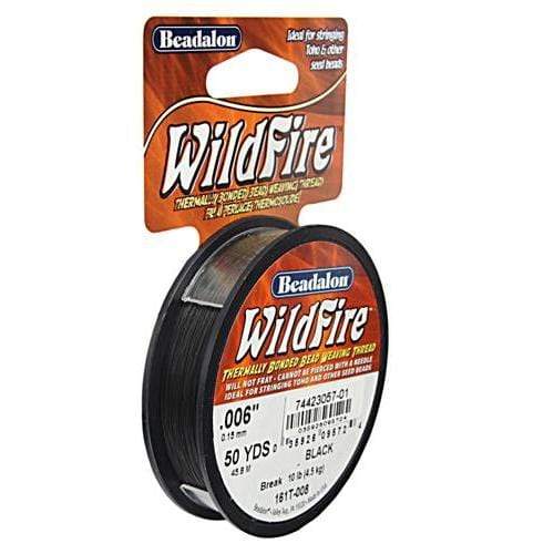 Wildfire Thermal Bonded Beading Thread, 50 Yards, Gray (.006 Inch Thick)