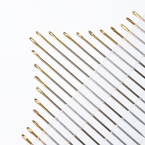 John Beads Basics Beading Needle Gold Eye Short and Sharps 20pcs Size 10