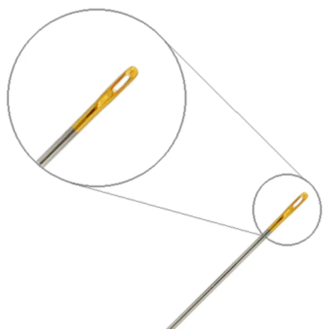 Sundaylace Creations & Bling Needles BEADING NEEDLES No.10 GOLD EYE 0.53mm x 33mm JAPANESE QUALITY, Standard Short Needle