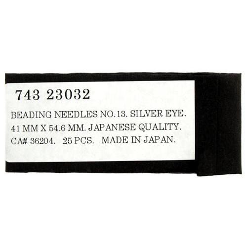 Sundaylace Creations & Bling Needles BEADING NEEDLES No.13 SILVEREYE 0.41mm x 54.6mm JAPANESE QUALITY