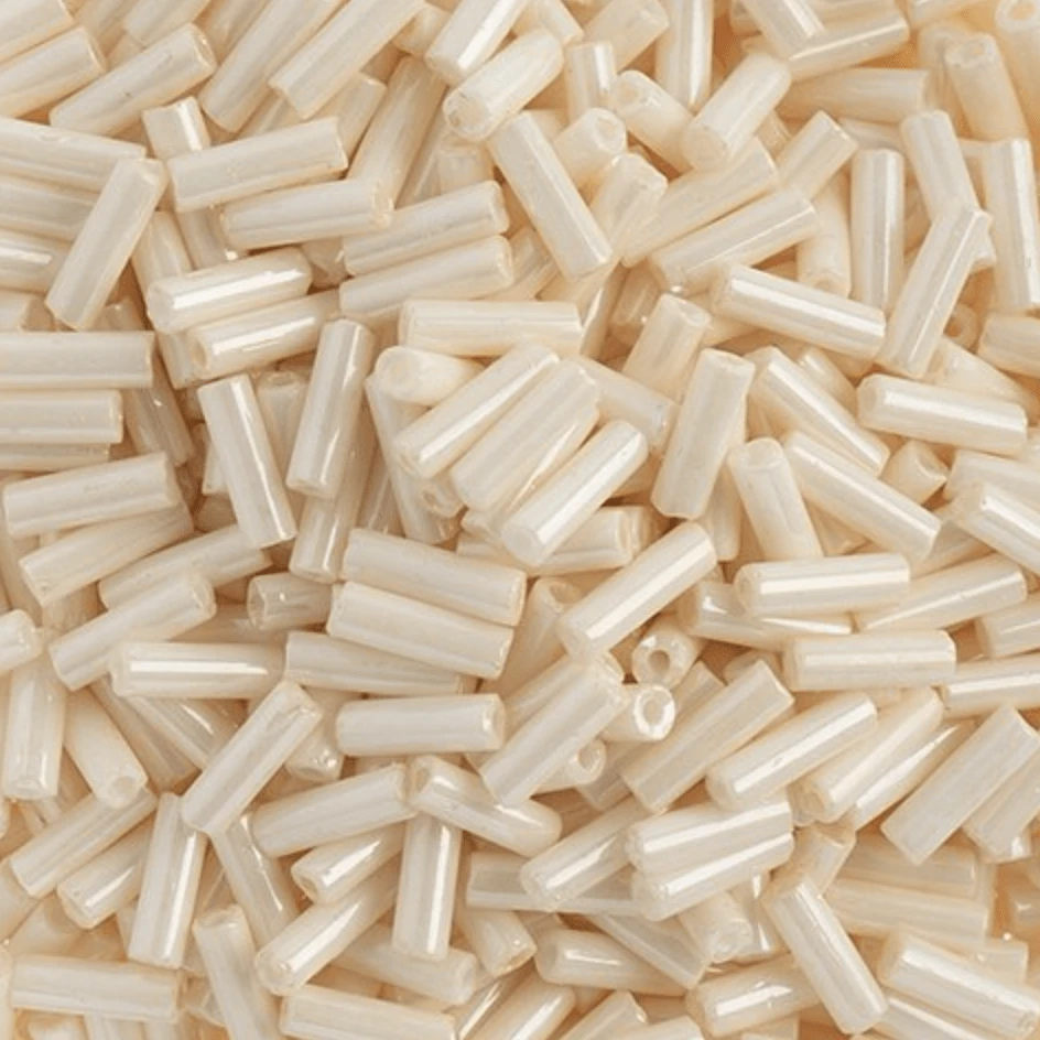 Sundaylace Creations & Bling Bugles Beads BUGLES Eggshell Pearl #3