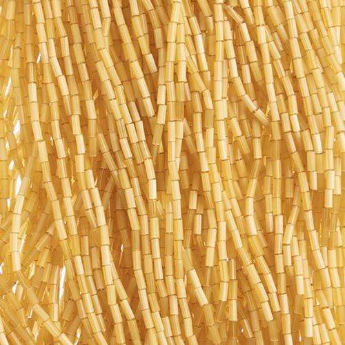Sundaylace Creations & Bling Bugles Beads 25g- Half Hank BUGLES Light Topaz Satin, #2 20g