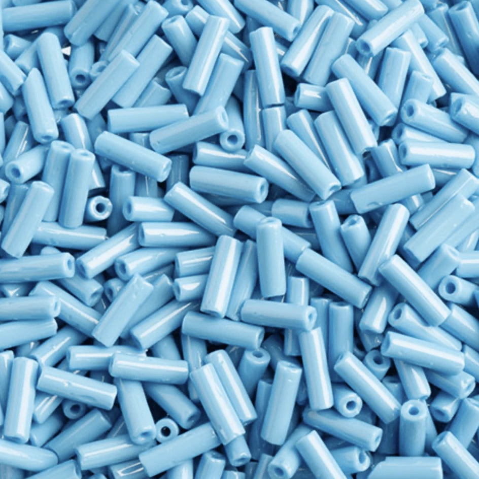 Sundaylace Creations & Bling Bugles Beads BUGLES Opaque Medium Blue #3