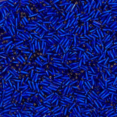 Sundaylace Creations & Bling Bugles Beads BUGLES Twisted Silver Lined Blue, #3