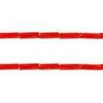 Sundaylace Creations & Bling Bugles Beads BUGLES Twisted Silver Lined Red, #3