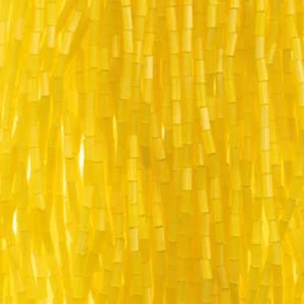 Sundaylace Creations & Bling Bugles Beads BUGLES Yellow Satin, #2 *Hank