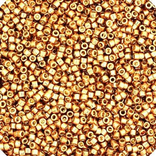 Sundaylace Creations & Bling Delica Beads Delica 11/0 Duracoat Galvanized Champagne (Metallic) (1834v)