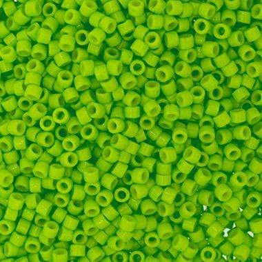 Sundaylace Creations & Bling Delica Beads Delica 11/0 Duracoat Opaque Dyed Neon Green (2121v)