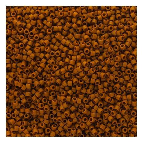 Sundaylace Creations & Bling Delica Beads Delica 11/0 Frosted Glazed Brown Cinnamon Matte (2286v)