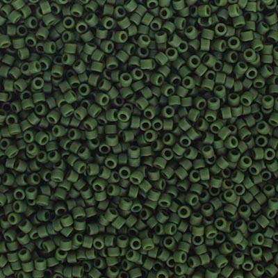 Sundaylace Creations & Bling Delica Beads Delica 11/0 Frosted Glazed Emerald Matte (2291v)