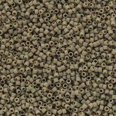 Sundaylace Creations & Bling Delica Beads Delica 11/0 Frosted Glazed Grey Matte (2282v)