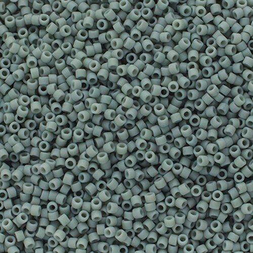 Sundaylace Creations & Bling Delica Beads Delica 11/0 Frosted Glazed Light Grey Matte (2281v)