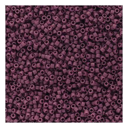 Sundaylace Creations & Bling Delica Beads Delica 11/0 Frosted Glazed Purple Mulberry Matte (2295v)