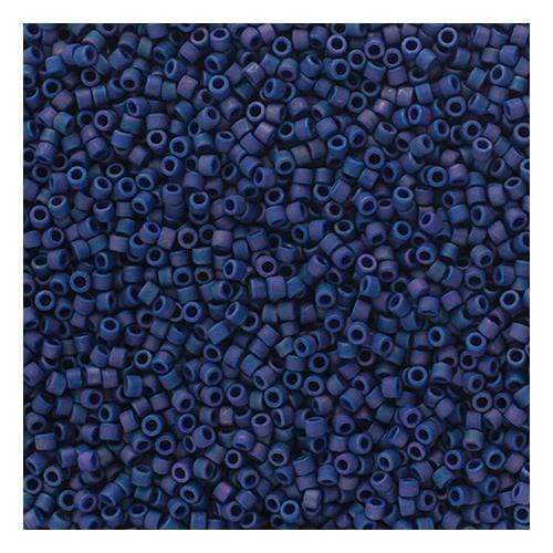 Sundaylace Creations & Bling Delica Beads Delica 11/0 Frosted Glazed Rainbow Blue Indigo Matte AB (2319v)
