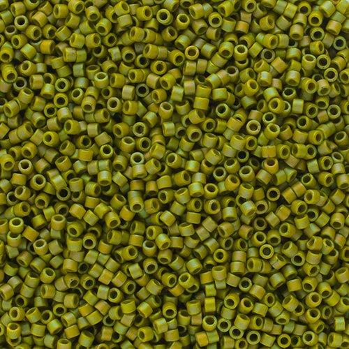 miyuki Delica Beads Delica 11/0 Frosted Glazed Rainbow Green Lime Matte AB (2309v)