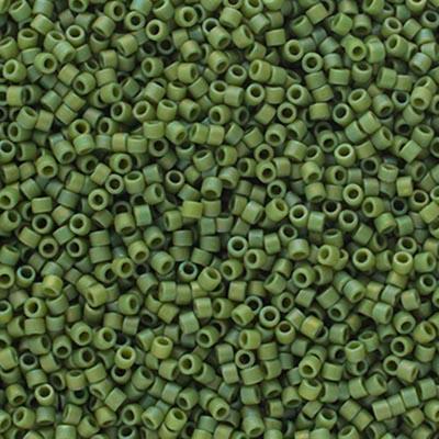 Sundaylace Creations & Bling Delica Beads Delica 11/0 Frosted Glazed Rainbow Green Shamrock Matte AB (2310v)
