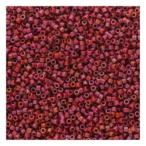 Sundaylace Creations & Bling Delica Beads Delica 11/0 Frosted Glazed Rainbow Pink Fuchsia Matte AB (2306v)