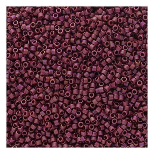 Sundaylace Creations & Bling Delica Beads Delica 11/0 Frosted Glazed Rainbow Pink Rosewood Matte AB (2308v)