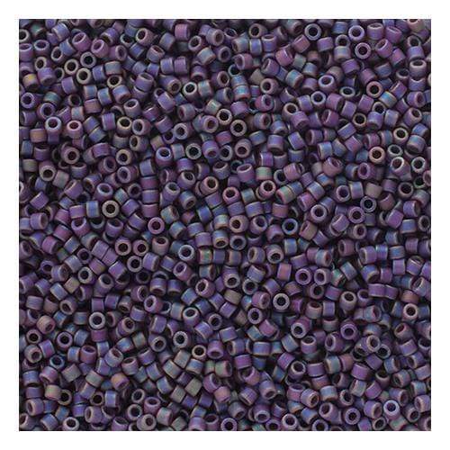 Sundaylace Creations & Bling Delica Beads Delica 11/0 Frosted Glazed Rainbow Purple Matte AB (2322v)