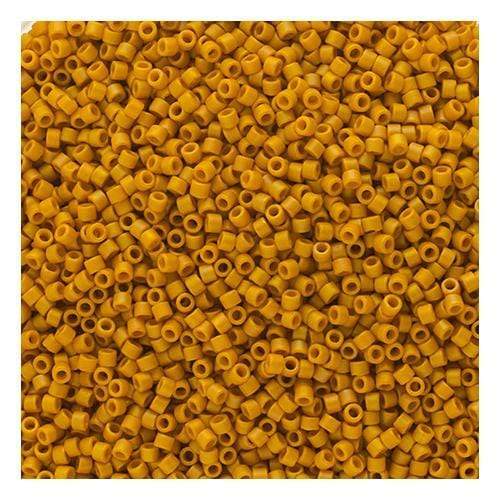 Sundaylace Creations & Bling Delica Beads Delica 11/0 Frosted Glazed Rainbow Yellow Matte AB (2302v)