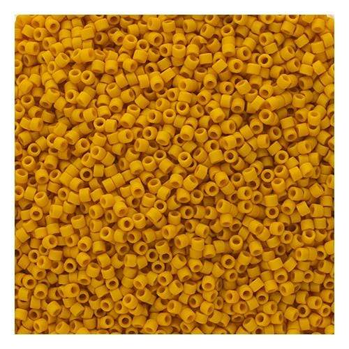 Sundaylace Creations & Bling Delica Beads Delica 11/0 Frosted Glazed Yellow Canary Matte (2284v)