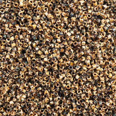 Sundaylace Creations & Bling Delica Beads Delica 11/0 Picasso Opaque Brown Tan (2267v)