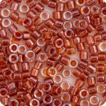 Miyuki Delica Beads Delica 11/0 RD Amber Ginger Sparkle Crystal Lined (0915v)