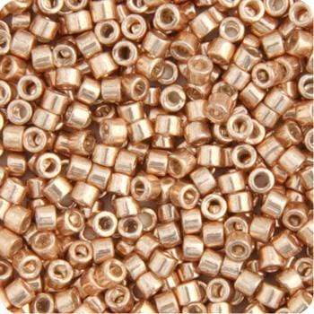 Sundaylace Creations & Bling Delica Beads Delica 11/0 RD Apricot Gold Opaque Glavanized-Dyed (0411v)