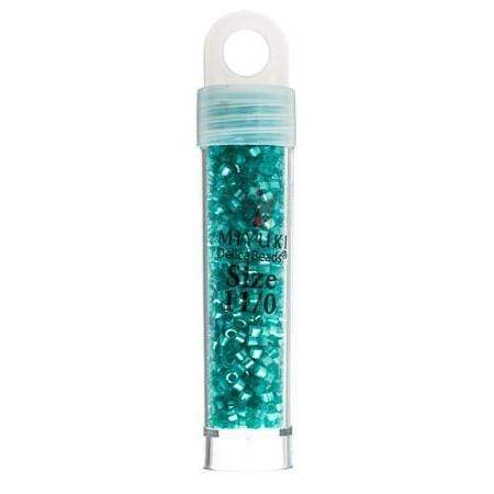 Sundaylace Creations & Bling Delica Beads Delica 11/0 RD Aqua Green AB Silk Inside Dyed (1869v)