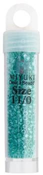 Miyuki Delica Beads Delica 11/0 RD Aqua Green Sparkle Crystal Lined (0904v)