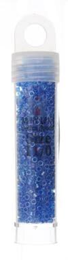 Sundaylace Creations & Bling Delica Beads Delica 11/0 RD Blue AB Lined-Dyed (0077v)