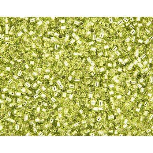 Sundaylace Creations & Bling Delica Beads Delica 11/0 RD Chartreuse Silver Lined (0147v)