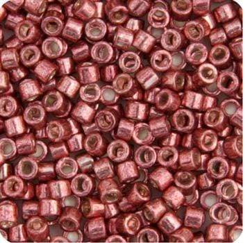 Sundaylace Creations & Bling Delica Beads Delica 11/0 RD Cranberry Red Opaque Glavanized-Dyed (0423v)