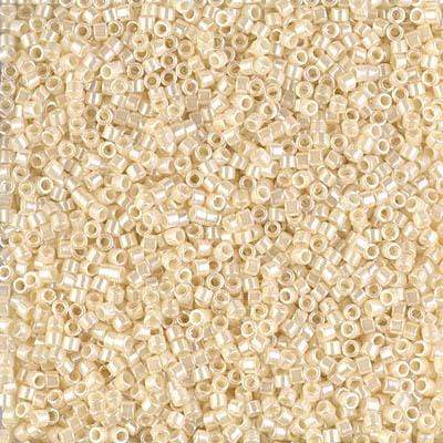 Sundaylace Creations & Bling Delica Beads Delica 11/0 RD Crystal Ivory Opaque Celyon Luster (1900v)