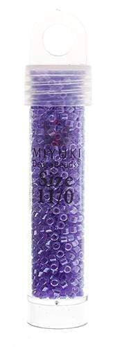 Sundaylace Creations & Bling Delica Beads Delica 11/0 RD Crystal Purple Ceylon Lined-Dyed (0249v)