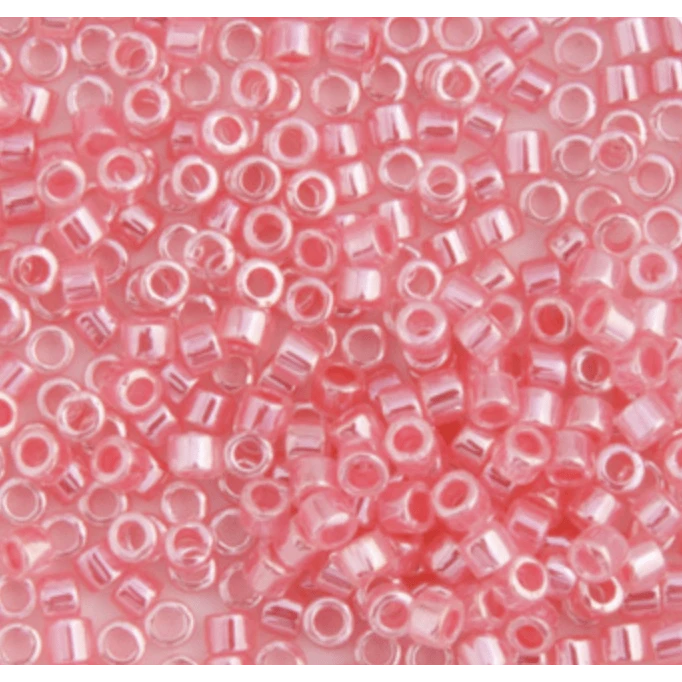Sundaylace Creations & Bling Delica Beads Delica 11/0 RD Crystal Rose Ceylon Lined-Dyed (0236v)