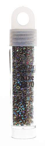 mi Delica Beads Delica 11/0 RD Dark Amber AB Lined-Dyed (0089v)