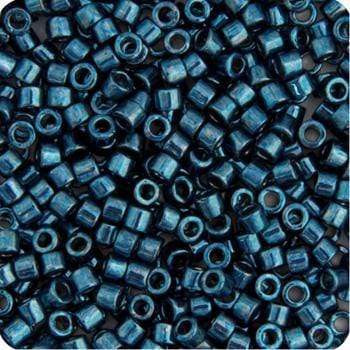 Sundaylace Creations & Bling Delica Beads Delica 11/0 RD Dark Aqua Opaque Nickel Plated Dyed *Metallic (0459v)
