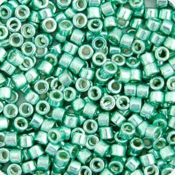 Sundaylace Creations & Bling Delica Beads Delica 11/0 RD Dark Green Mint Opaque Glavanized-Dyed *Metallic (0426v)