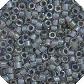 Miyuki Delica Beads Delica 11/0 RD Dark Grey AB Lined-Dyed (0081v)