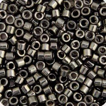 Sundaylace Creations & Bling Delica Beads Delica 11/0 RD Dark Grey Opaque Nickel Plated Dyed *Metallic (0452v)