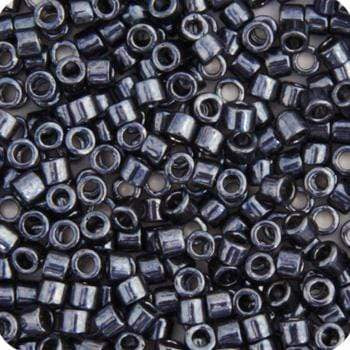 Sundaylace Creations & Bling Delica Beads Delica 11/0 RD Dark Gunmetal Opaque Nickel Plated Dyed *Metallic* (0453v)