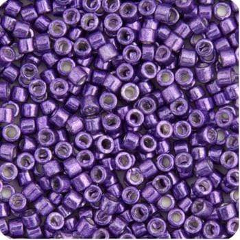 Sundaylace Creations & Bling Delica Beads Delica 11/0 RD Dark Lilac Opaque Glavanized-Dyed Metallic (0430v)